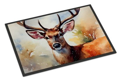 NEW Deer Doormat Front Door Mat Indoor Outdoor Rugs for Entryway, Non Slip Washable Low Pile, 18H X 27W