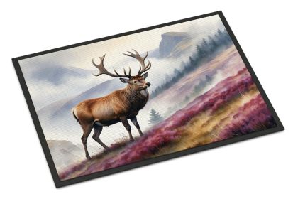 Highland Red Deer Doormat Front Door Mat Indoor Outdoor Rugs for Entryway, Non Slip Washable Low Pile, 24H X 36W
