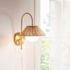 Rattan Weave Wall Sconce