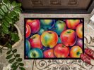 Colorful Apples Doormat Front Door Mat Indoor Outdoor Rugs for Entryway, Non Slip Washable Low Pile, 24H X 36W
