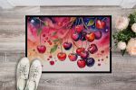 NEW Colorful Cherries Doormat Front Door Mat Indoor Outdoor Rugs for Entryway, Non Slip Washable Low Pile, 18H X 27W