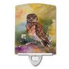 NEW Burrowing Owl Ceramic Night Light Compact, UL-Certified, Ideal for Bedroom, Bathroom, Nursery, Hallway, Kitchen, 6x4x3, Multicolor