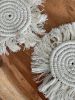 Macramé Drink Coasters; (7inch)