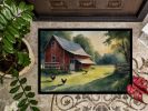 Chicken Coop at Dawn Doormat Front Door Mat Indoor Outdoor Rugs for Entryway, Non Slip Washable Low Pile, 24H X 36W