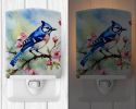 NEW Blue Jay Ceramic Night Light Compact, UL-Certified, Ideal for Bedroom, Bathroom, Nursery, Hallway, Kitchen, 6x4x3, Multicolor