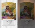 NEW Burrowing Owl Ceramic Night Light Compact, UL-Certified, Ideal for Bedroom, Bathroom, Nursery, Hallway, Kitchen, 6x4x3, Multicolor